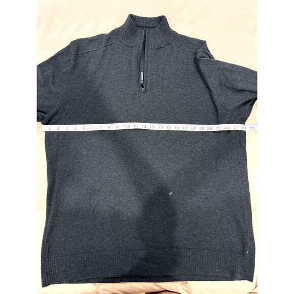 SmartWool Mens Sparwood Half Zip Sweater Size XL Gray Wool Academia Grandpa - Picture 6 of 7